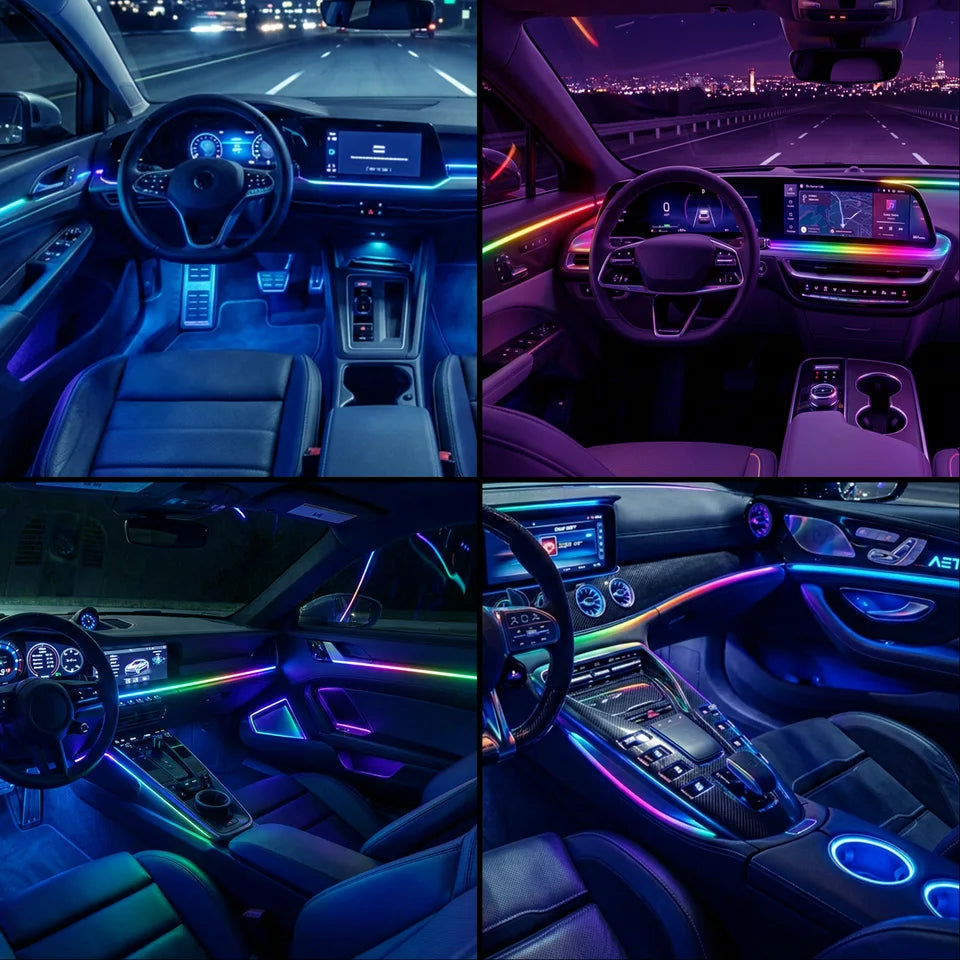 Car Interior RGB Ambient Light Kit With App & Music Sync