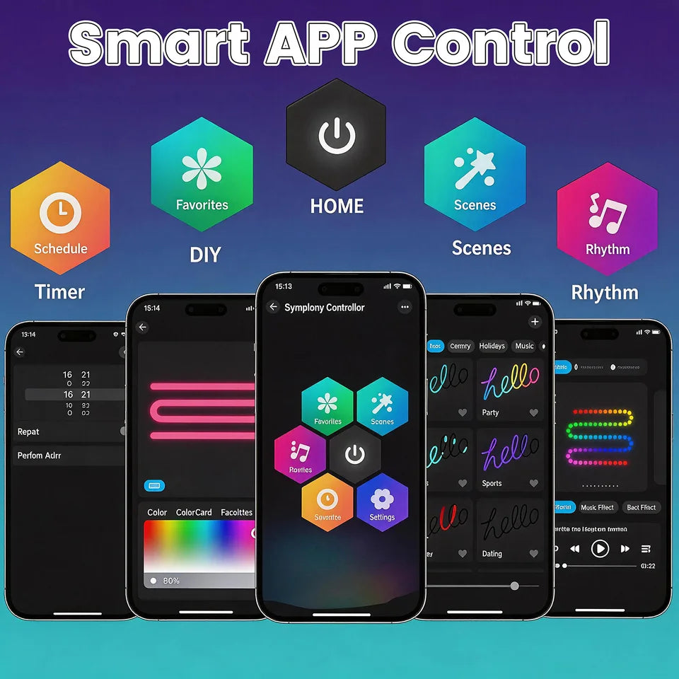 Car Interior RGB Ambient Light Kit With App & Music Sync