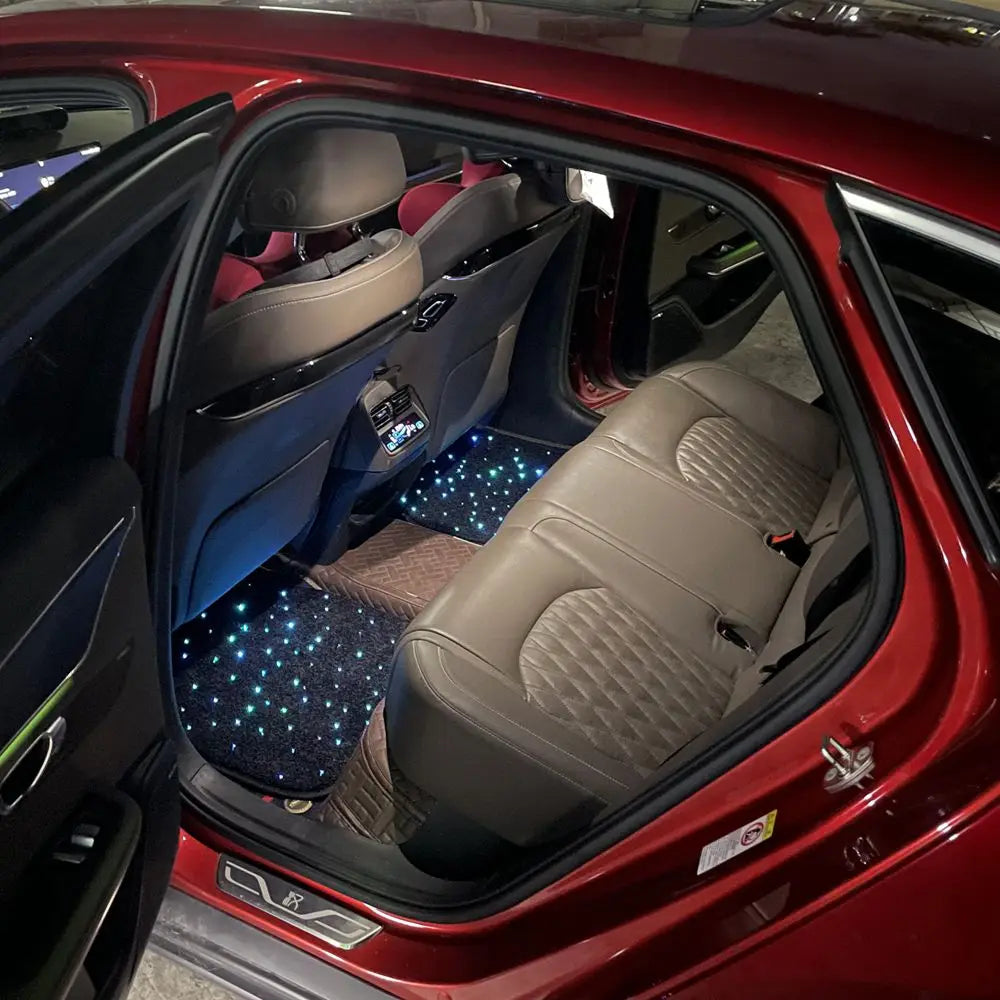 Fiber Optic LED Car Floor Mats With App Control